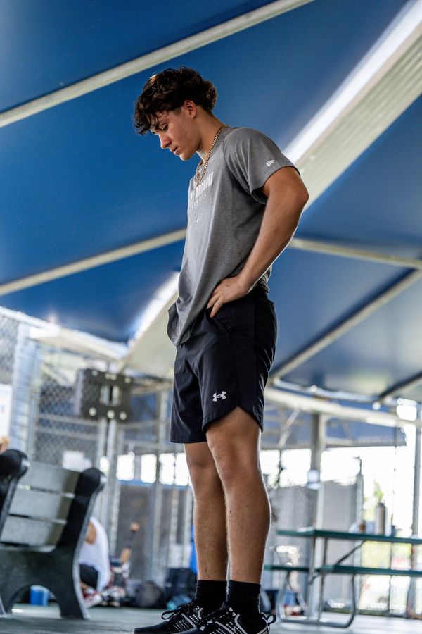 Athlete preparing for a box jump